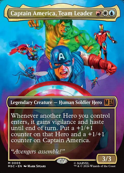 Captain America, Team Leader (Borderless) (Foil) - MSC - 5