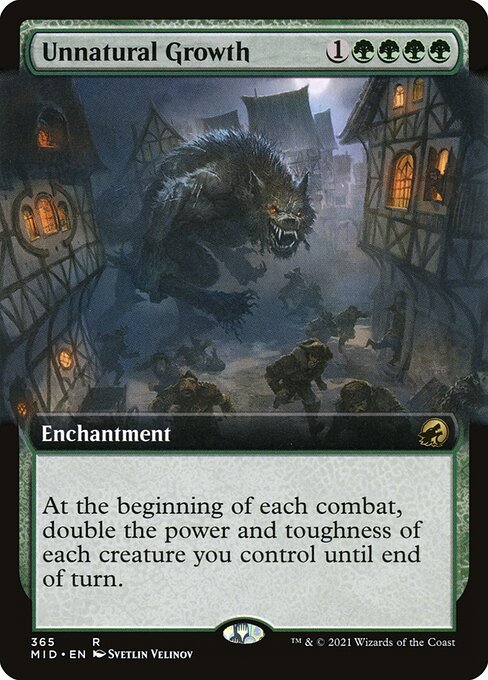 Unnatural Growth (Extended Art) (Foil) - MID - 365