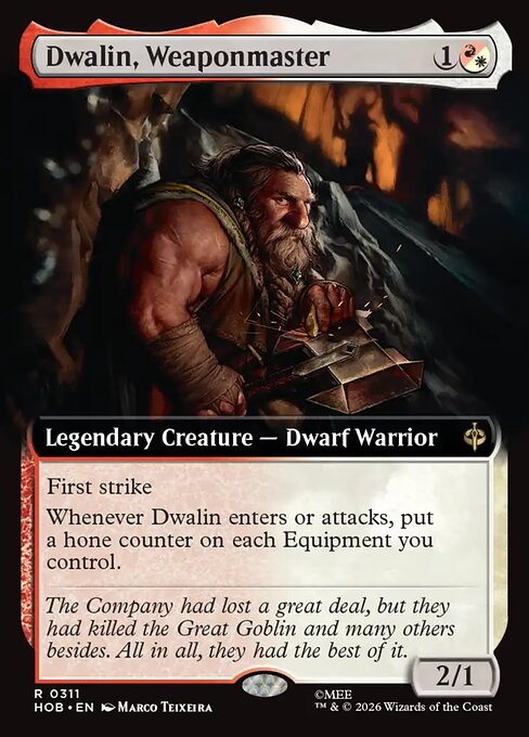 Dwalin, Weaponmaster (Extended Art) (Foil) - HOB - 311