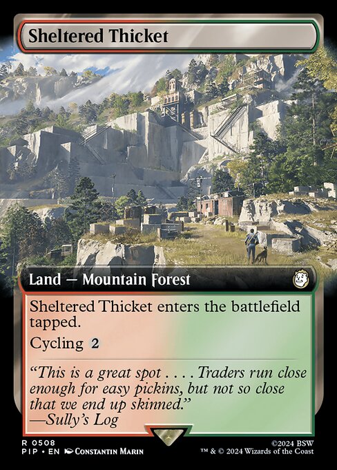 Sheltered Thicket (Extended Art) (Foil) - PIP - 508