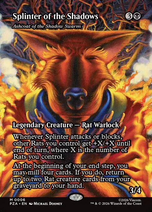 Splinter of the Shadows - Ashcoat of the Shadow Swarm (Borderless) - PZA - 6