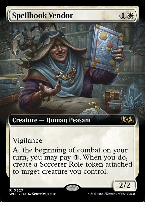 Spellbook Vendor (Extended Art) (Foil) - WOE - 327