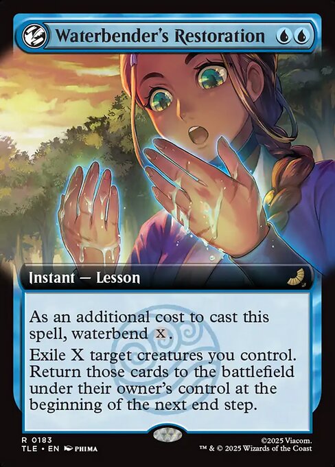Waterbender's Restoration (Extended Art) (Foil) - TLE - 183