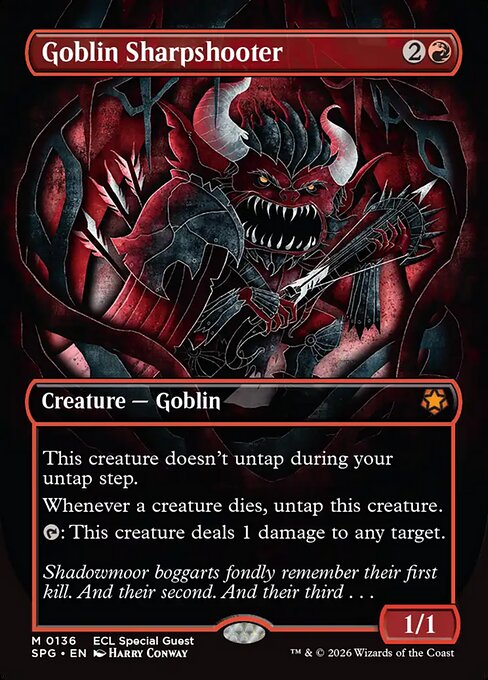 Goblin Sharpshooter (Borderless) (Foil) - SPG - 136