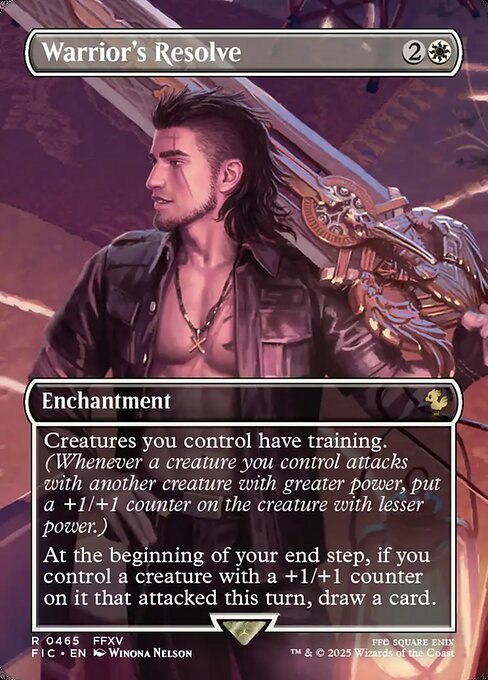 Warrior's Resolve (Borderless) (Foil) - FIC - 465