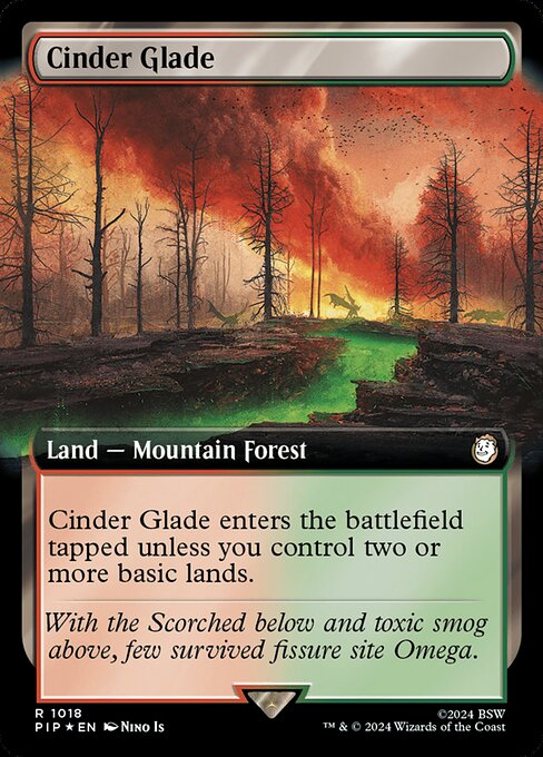Cinder Glade (Extended Art) (Surge Foil) - PIP - 1018