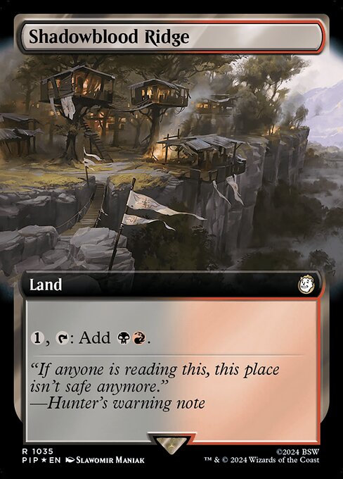 Shadowblood Ridge (Extended Art) (Surge Foil) - PIP - 1035