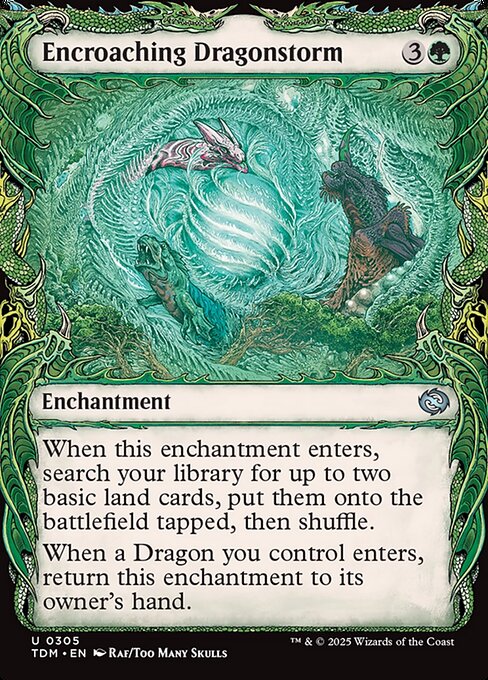 Encroaching Dragonstorm (Showcase) (Foil) - TDM - 305