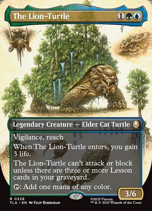 The Lion-Turtle (Borderless) (Foil) - TLA - 328