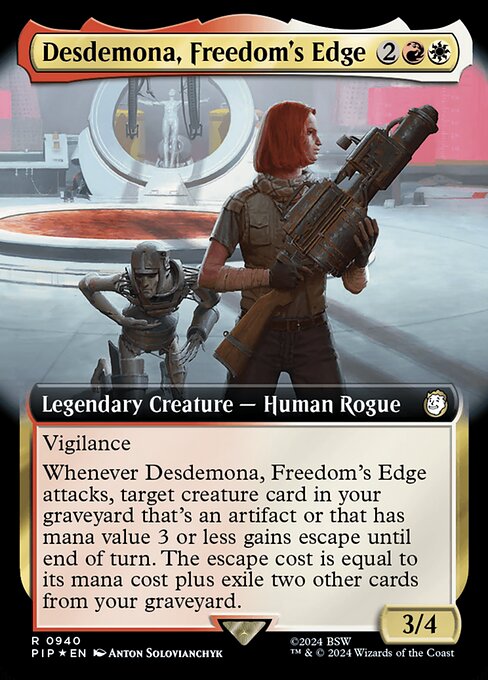 Desdemona, Freedom's Edge (Extended Art) (Surge Foil) - PIP - 940