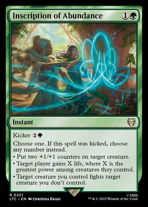 Inscription of Abundance - LTC - 251
