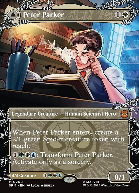 Peter Parker (0208) (Borderless) (Foil) - SPM - 208
