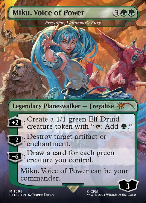 Miku, Voice of Power - Freyalise, Llanowar's Fury - SLD - 1598