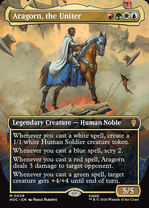 Aragorn, the Uniter (Borderless) (Foil) - HOC - 29