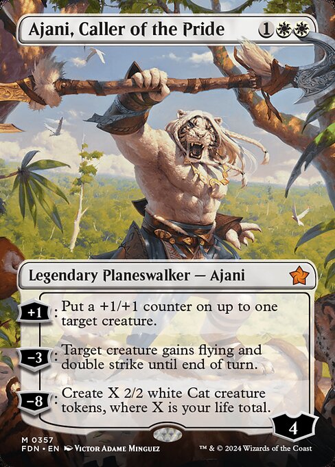 Ajani, Caller of the Pride (Borderless) - FDN - 357