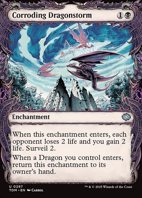 Corroding Dragonstorm (Showcase) (Foil) - TDM - 297