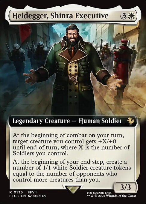 Heidegger, Shinra Executive (Extended Art) (Foil) - FIC - 136