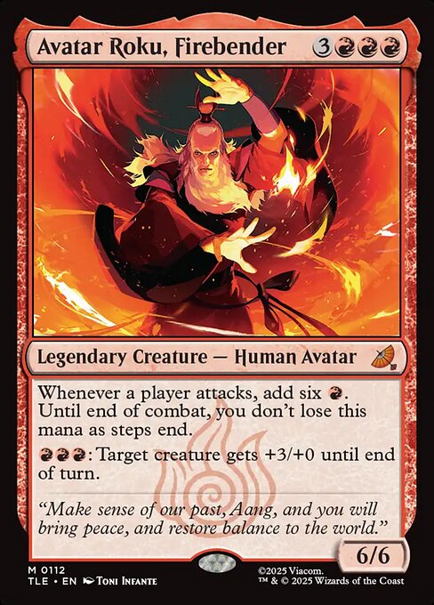 Avatar Roku, Firebender (Foil) - TLE - 112
