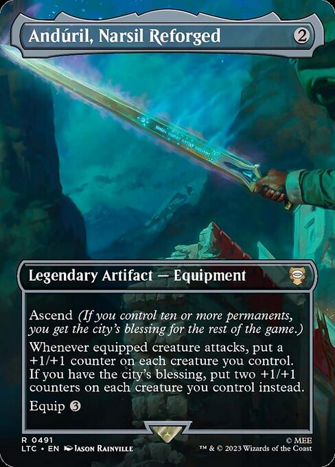 Anduril, Narsil Reforged (Borderless) (Foil) - LTC - 491