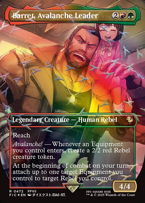 Barret, Avalanche Leader (Borderless) (Chocobo Track Foil) - FIC - 472