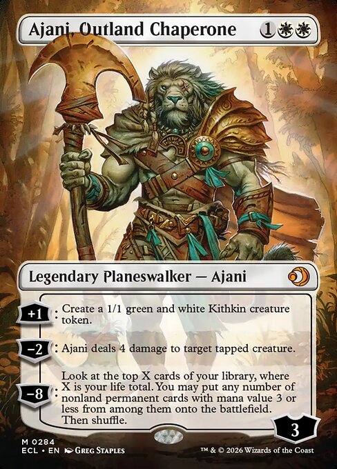Ajani, Outland Chaperone (Borderless) - ECL - 284