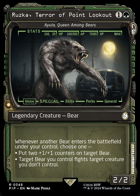 Ruzka, Terror of Point Lookout - Ayula, Queen Among Bears (Showcase) (Foil) - PIP - 348