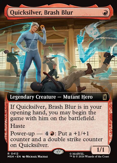 Quicksilver, Brash Blur (Extended Art) (Foil) - MSH - 412