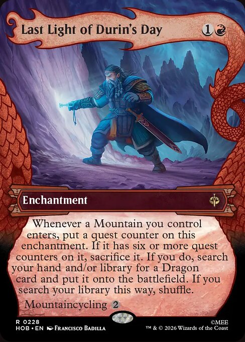Last Light of Durin's Day (Showcase) (Foil) - HOB - 228