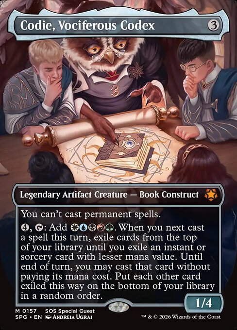 Codie, Vociferous Codex (Borderless) - SPG - 157