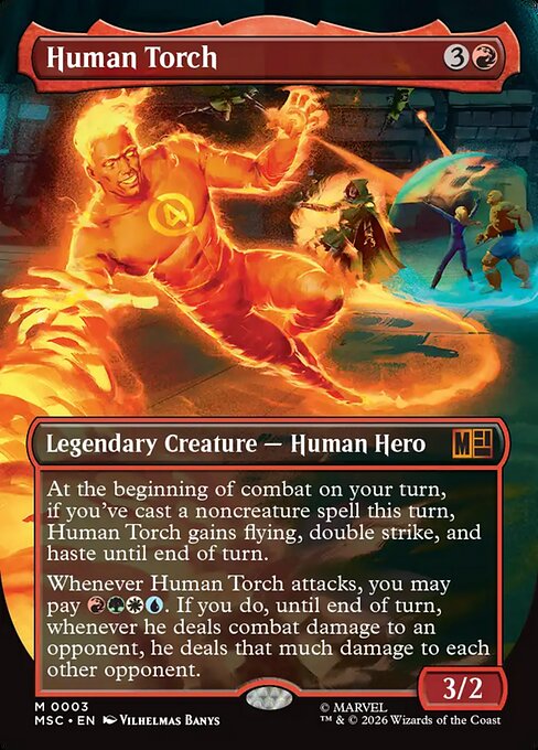 Human Torch (Borderless) (Foil) - MSC - 3