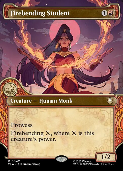 Firebending Student (Showcase) (Foil) - TLA - 342
