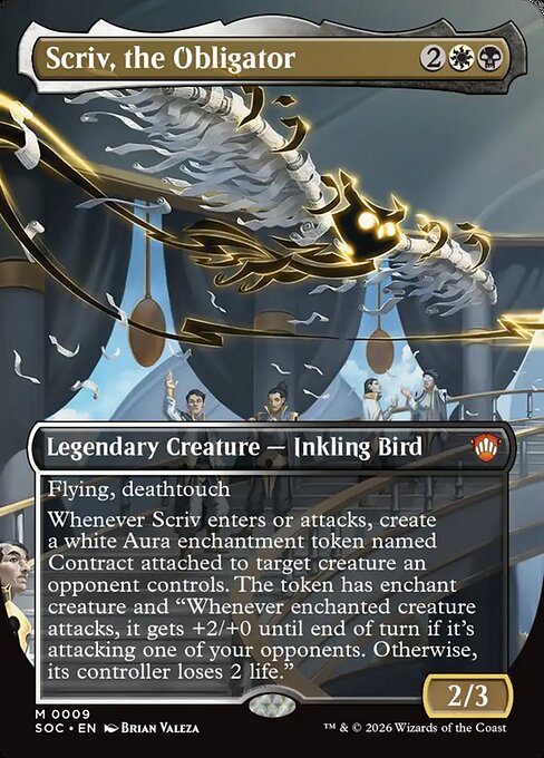 Scriv, the Obligator (Borderless) (Foil) - SOC - 9