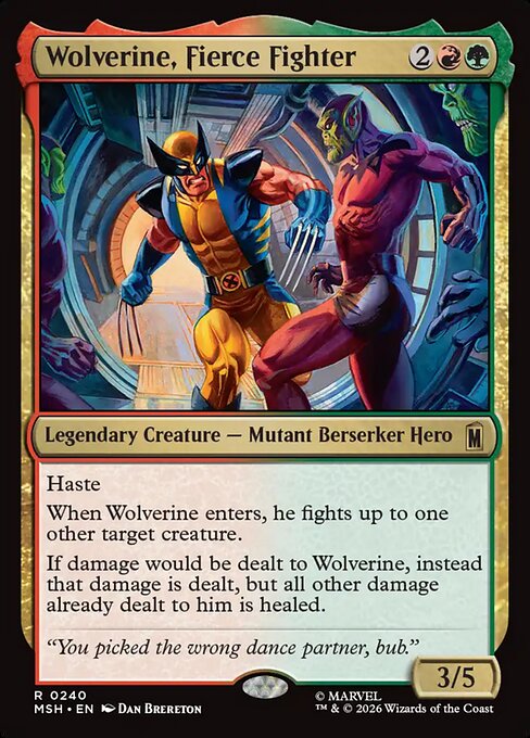 Wolverine, Fierce Fighter - MSH - 240