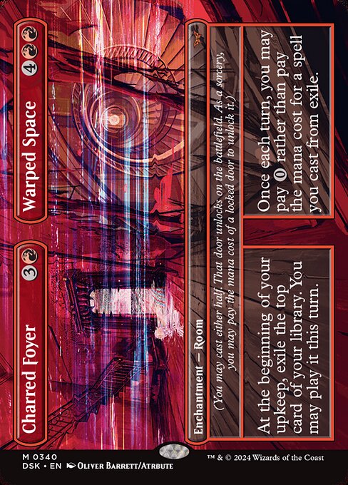 Charred Foyer // Warped Space (Borderless) (Foil) - DSK - 340