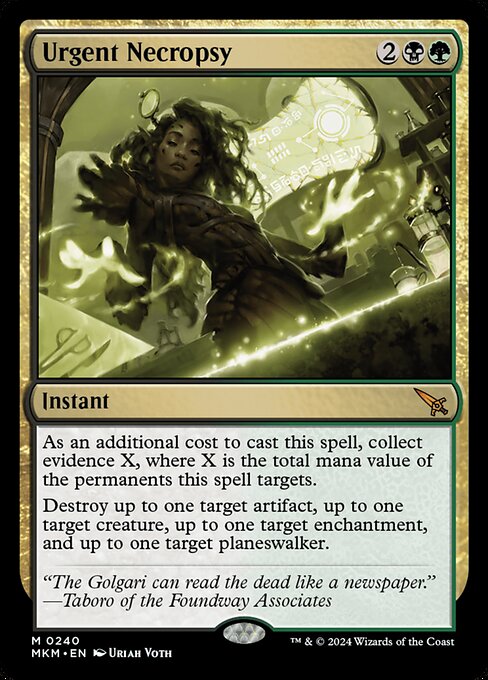 Urgent Necropsy - MKM - 240