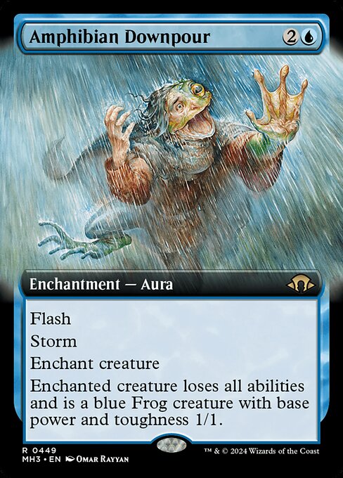 Amphibian Downpour (Extended Art) (Foil) - MH3 - 449