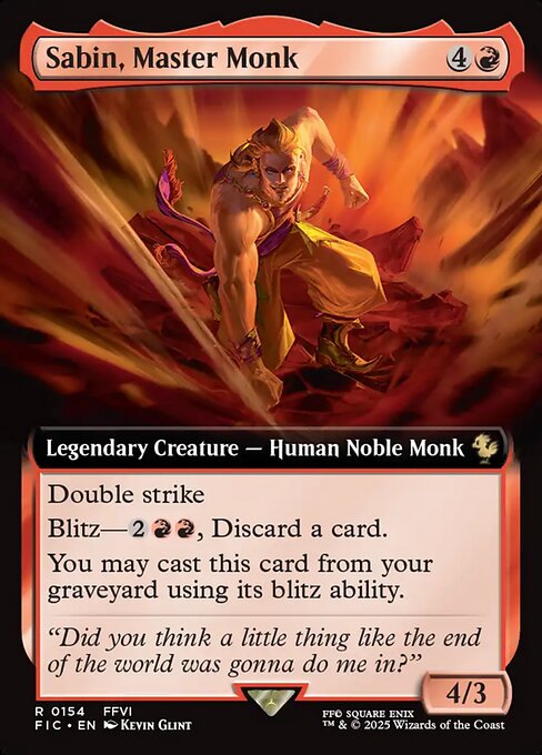 Sabin, Master Monk (Extended Art) (Foil) - FIC - 154