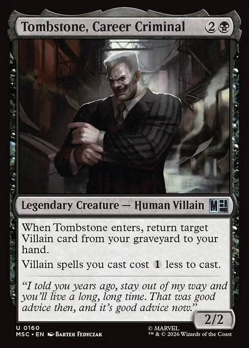 Tombstone, Career Criminal (0160) - MSC - 160