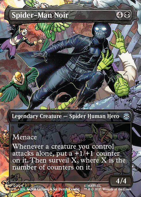 Spider-Man Noir (Borderless) (Foil) - SPM - 204