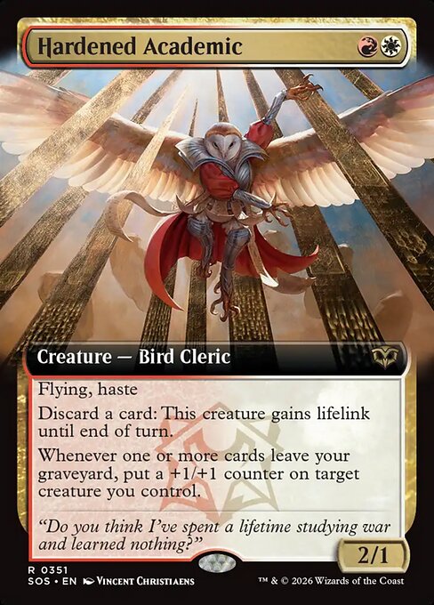 Hardened Academic (Extended Art) (Foil) - SOS - 351