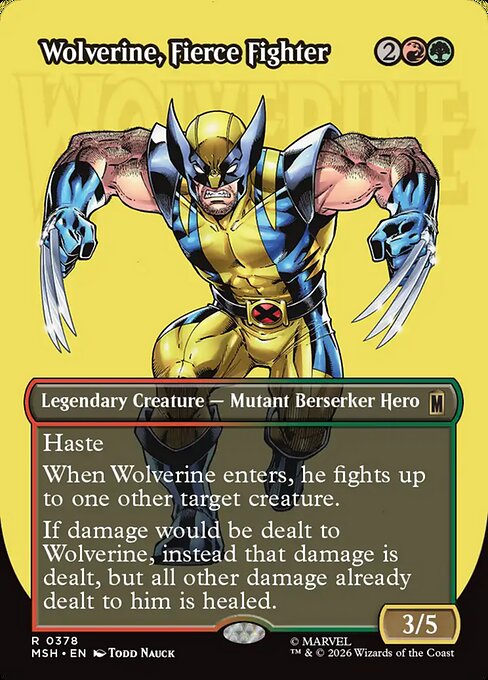 Wolverine, Fierce Fighter (Borderless) - MSH - 378