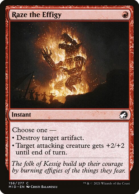 Raze the Effigy (Foil) - MID - 156