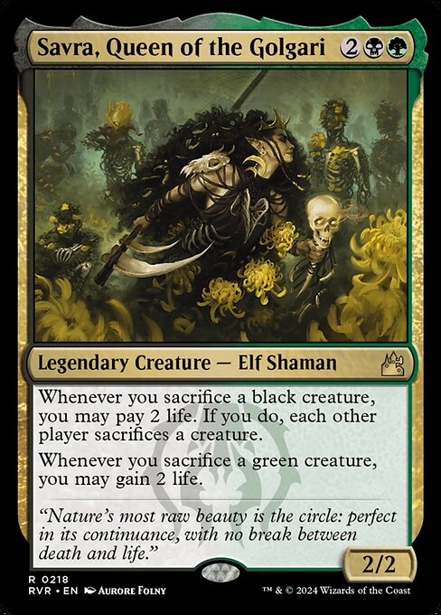 Savra, Queen of the Golgari - RVR - 218
