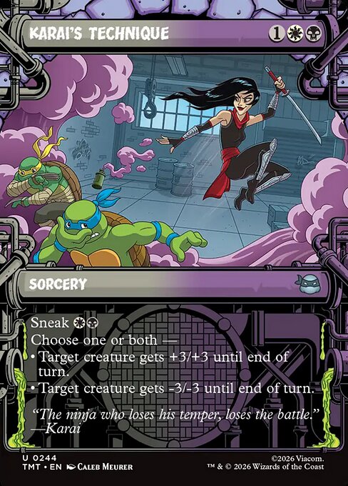 Karai's Technique (Showcase) (Foil) - TMT - 244