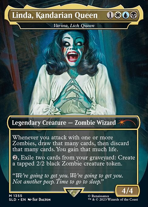 Linda, Kandarian Queen - Varina, Lich Queen (Foil) - SLD - 1355