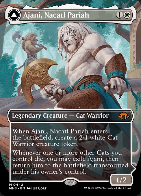 Ajani, Nacatl Pariah (Borderless) - MH3 - 442