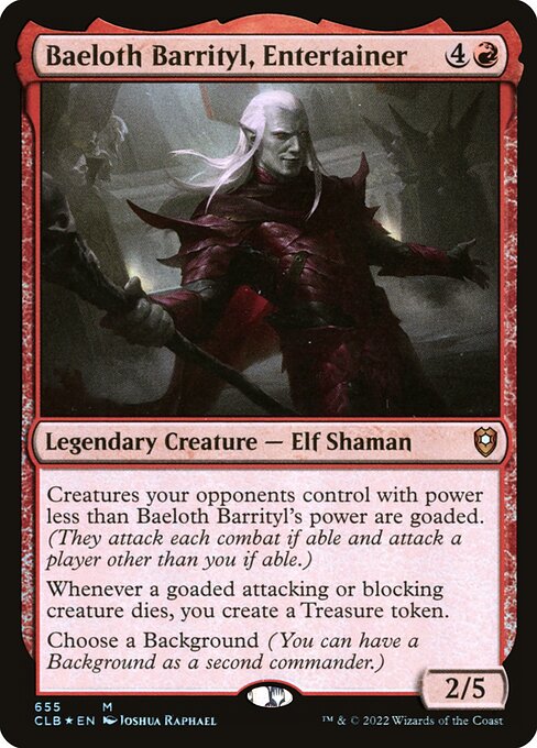 Baeloth Barrityl, Entertainer (Foil) - CLB - 655
