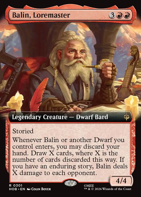 Balin, Loremaster (Extended Art) (Foil) - HOB - 301