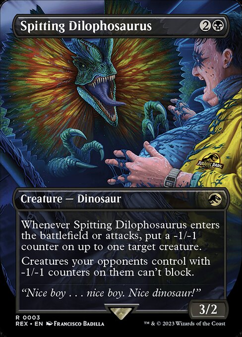 Spitting Dilophosaurus (Borderless) - REX - 3