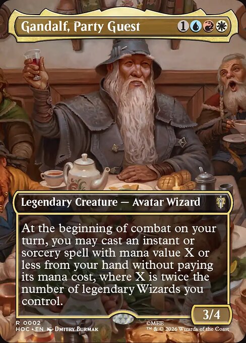 Gandalf, Party Guest (Borderless) (Foil) - HOC - 2